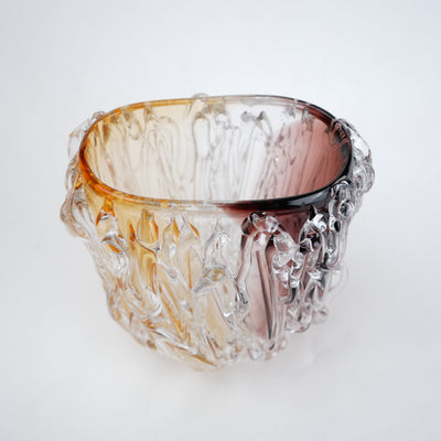 Amber Blush Glass Vase