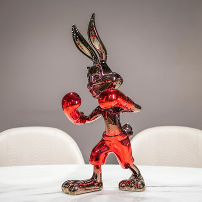 Bunny Boxer Crimson Figurine