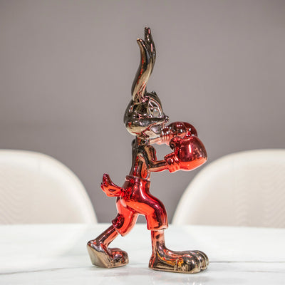 Bunny Boxer Crimson Figurine