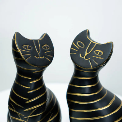 Noir Stripe Cat Duo