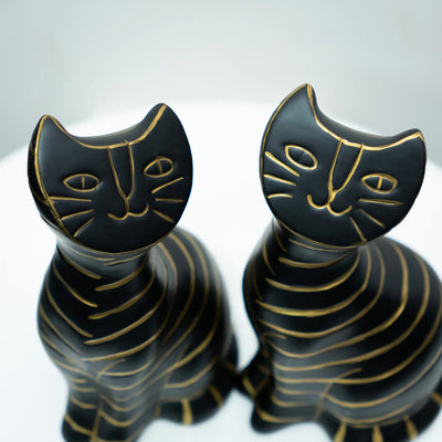 Noir Stripe Cat Duo