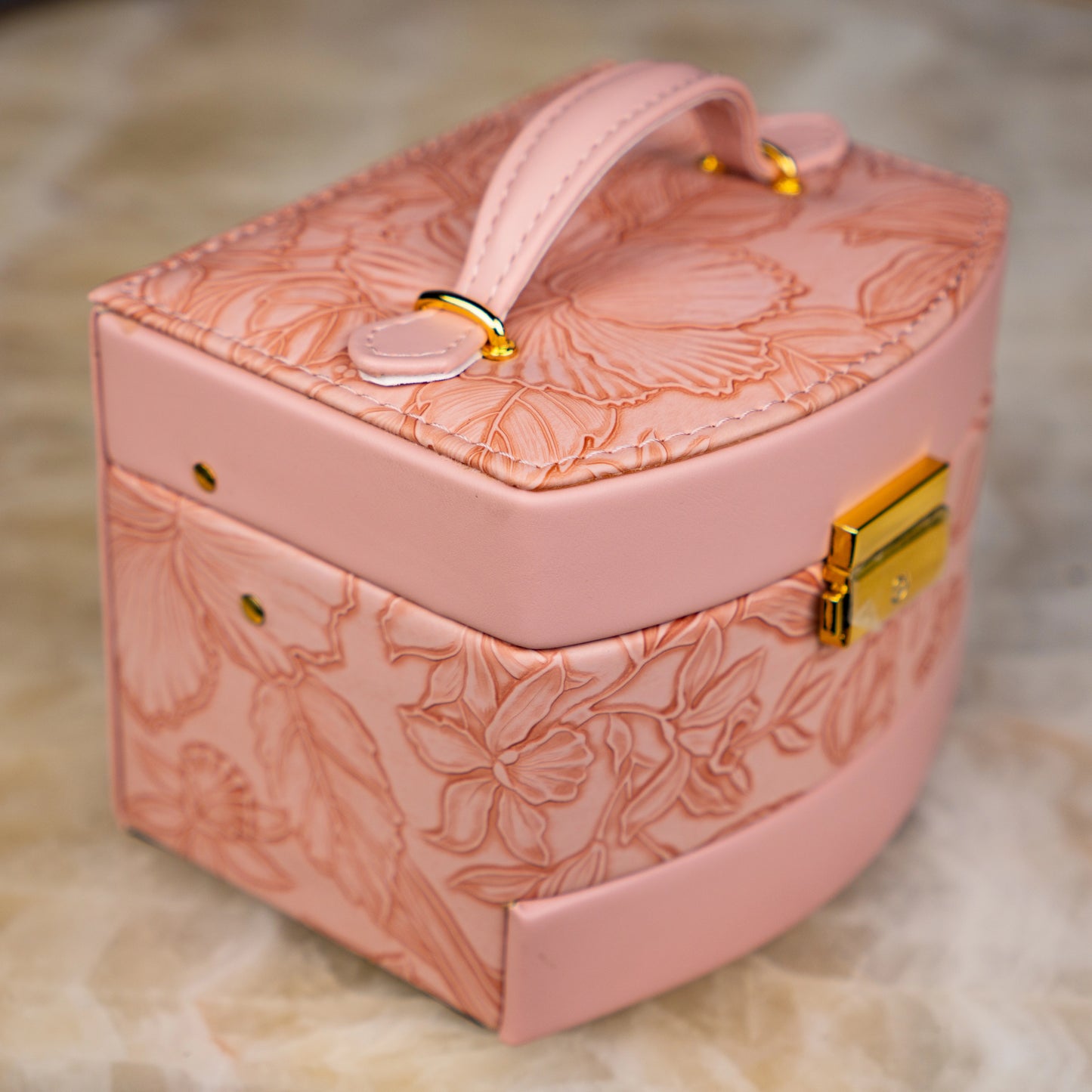 Elegant Pink Jewelry Box - Small