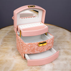 Elegant Pink Jewelry Box - Small