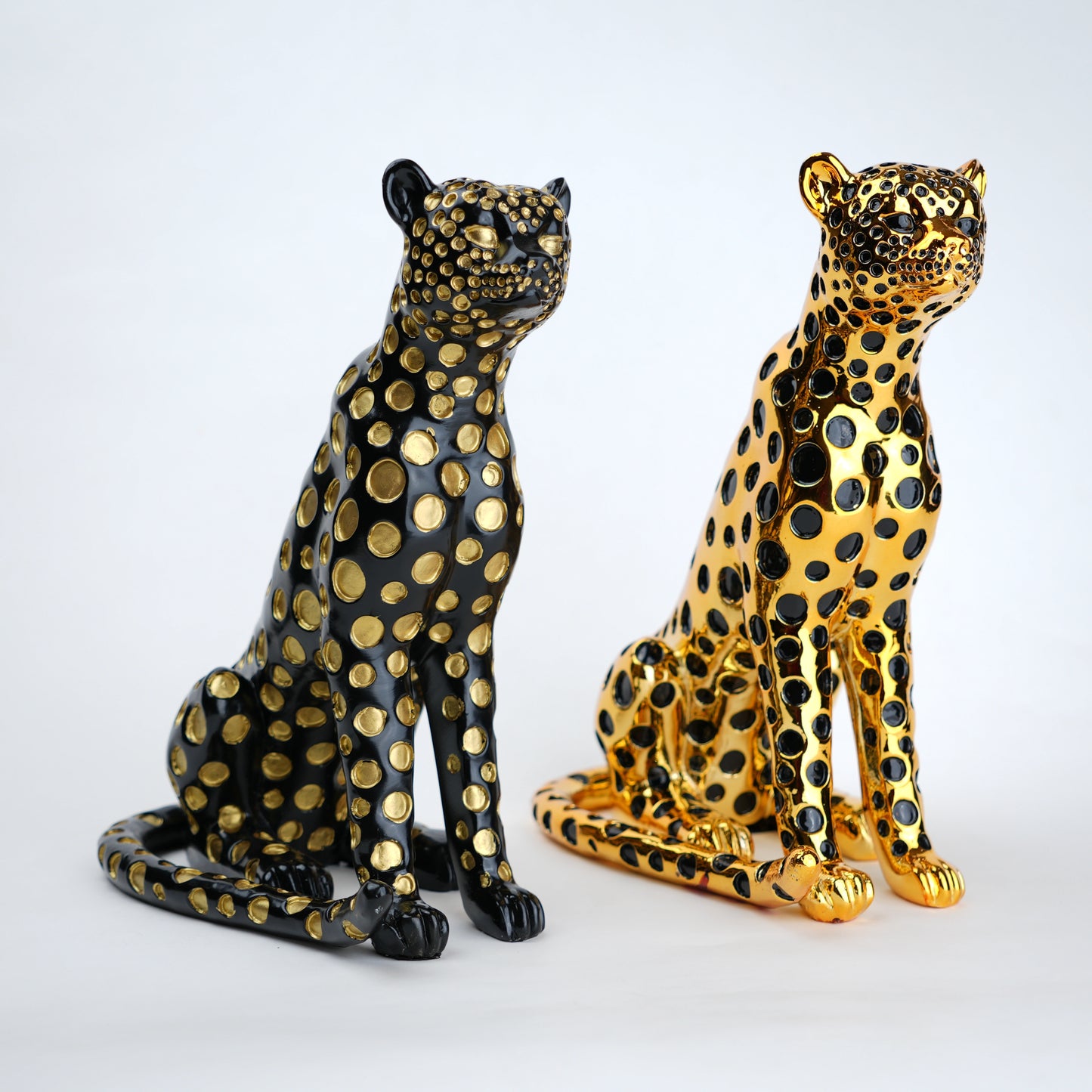 Obsidian Luxe Majestic Leopard figurine modern decor