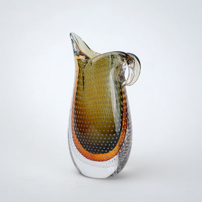 Flowline Amber Glass Vase