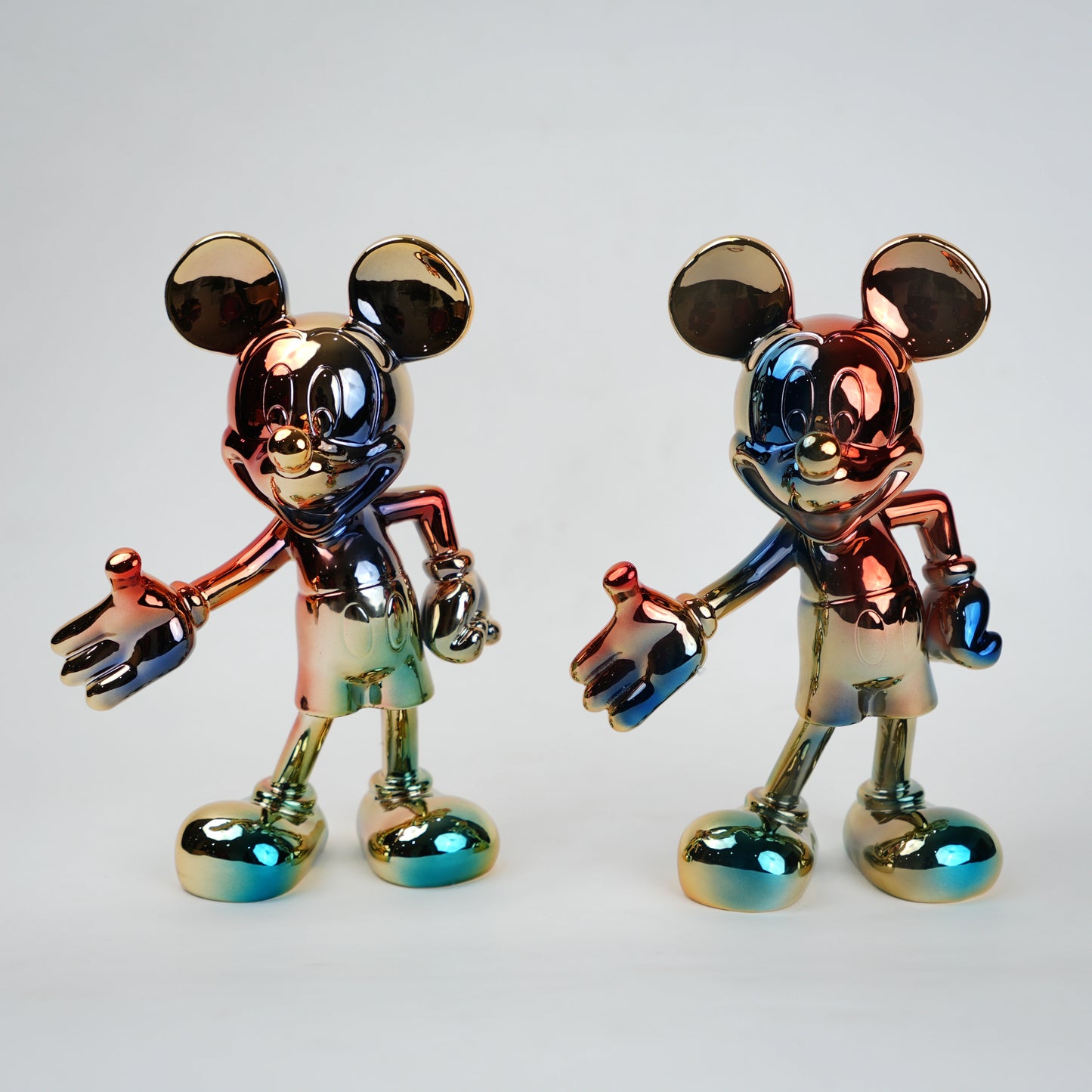 rainbow metallic mouse figurine modern decor