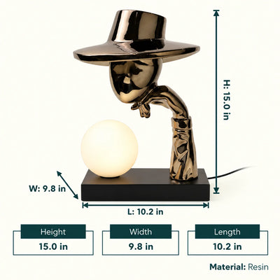 Elegant Hat Lamp Black