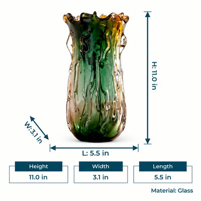 Forest Ember Glass Vase