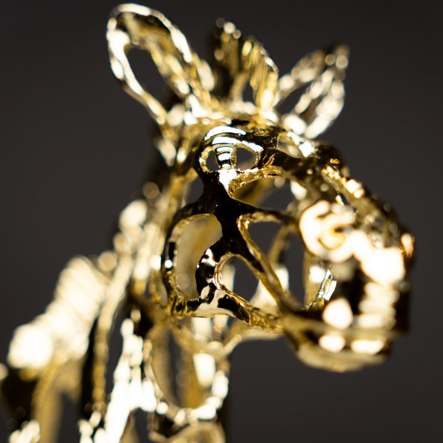 Gold Filigree Zebra Figurine