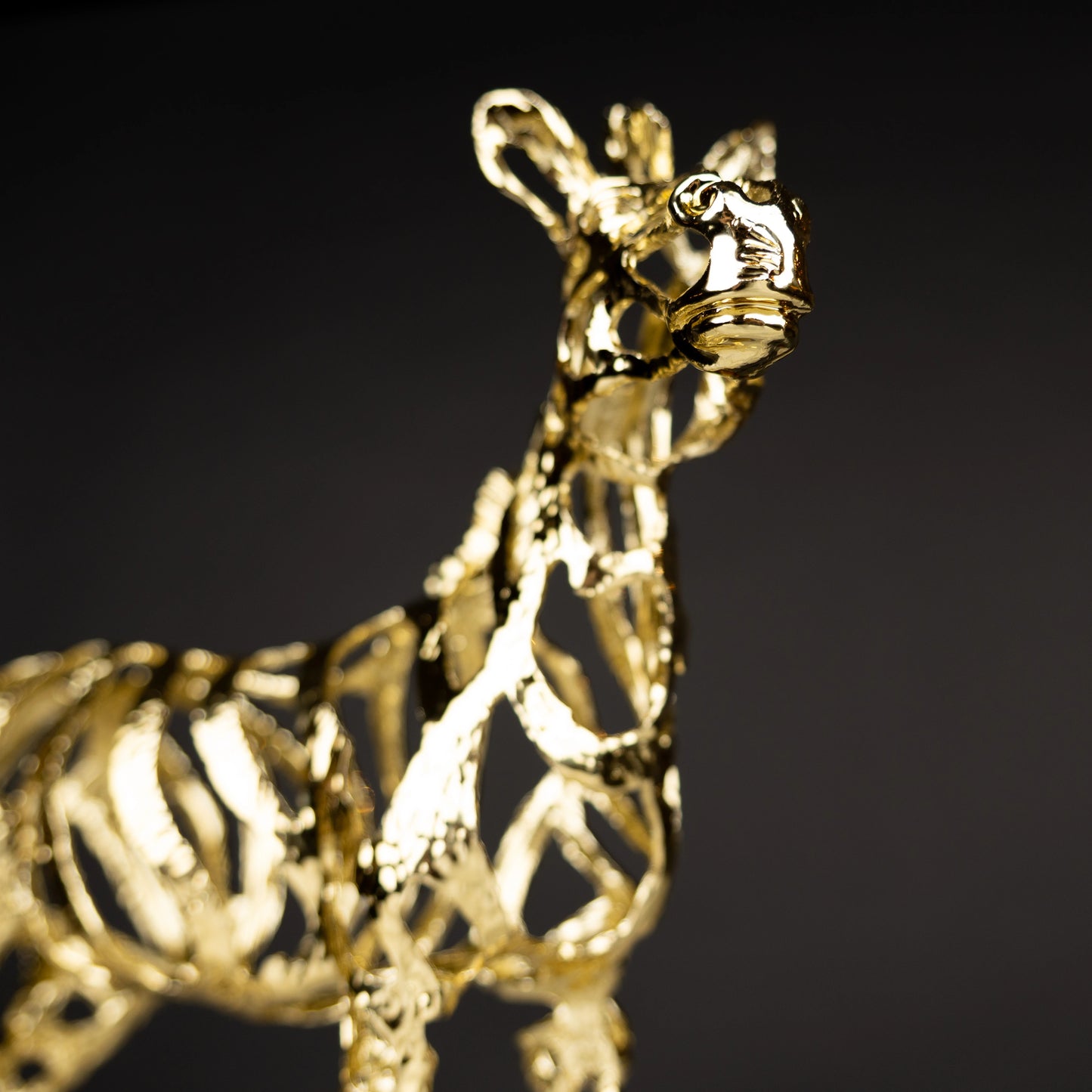 Gold Filigree Zebra Figurine