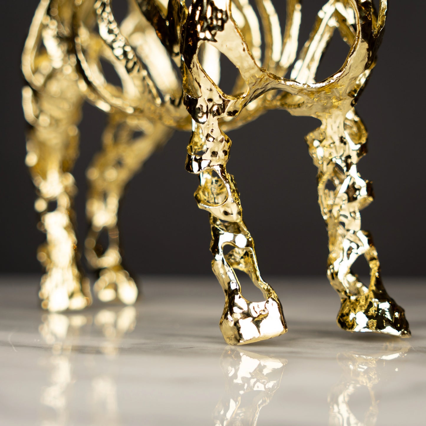 Gold Filigree Zebra Figurine