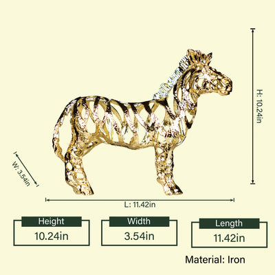 Gold Filigree Zebra Figurine