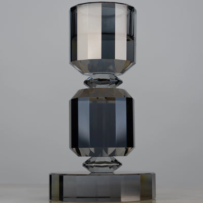 Geometric Grey Crystal Candle Stand