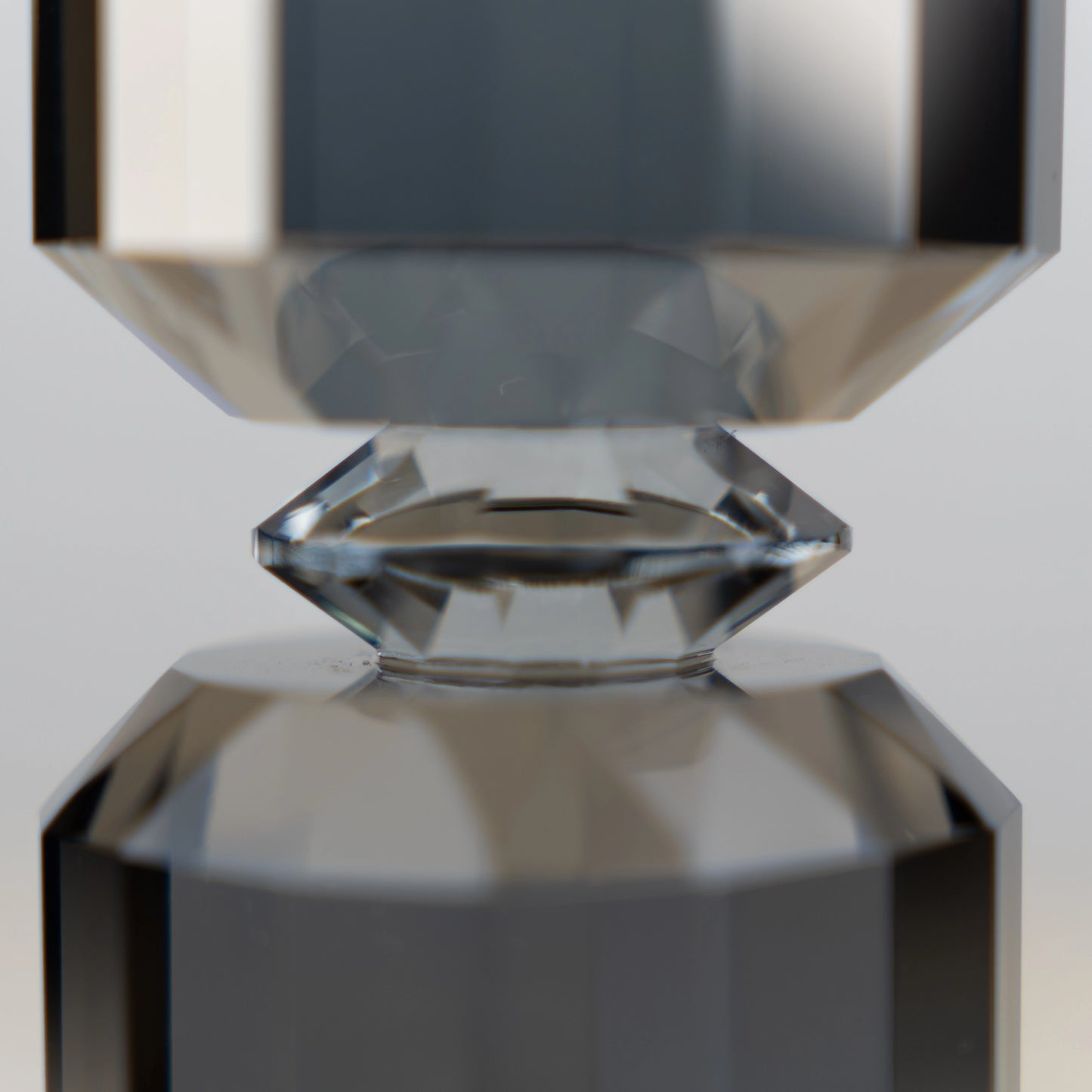 Geometric Grey Crystal Candle Stand