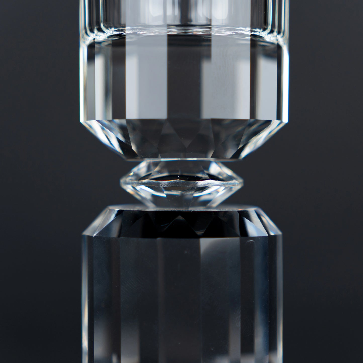 Faceted Crystal Taper Candle Holder