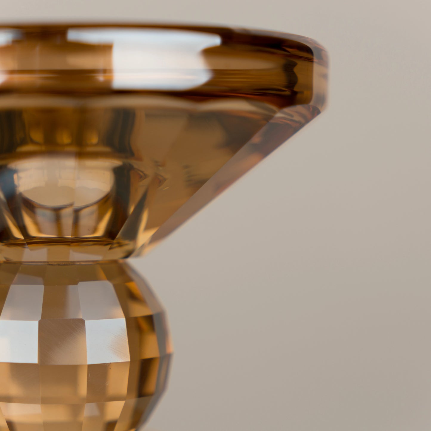 Amber Crystal Candle Holder