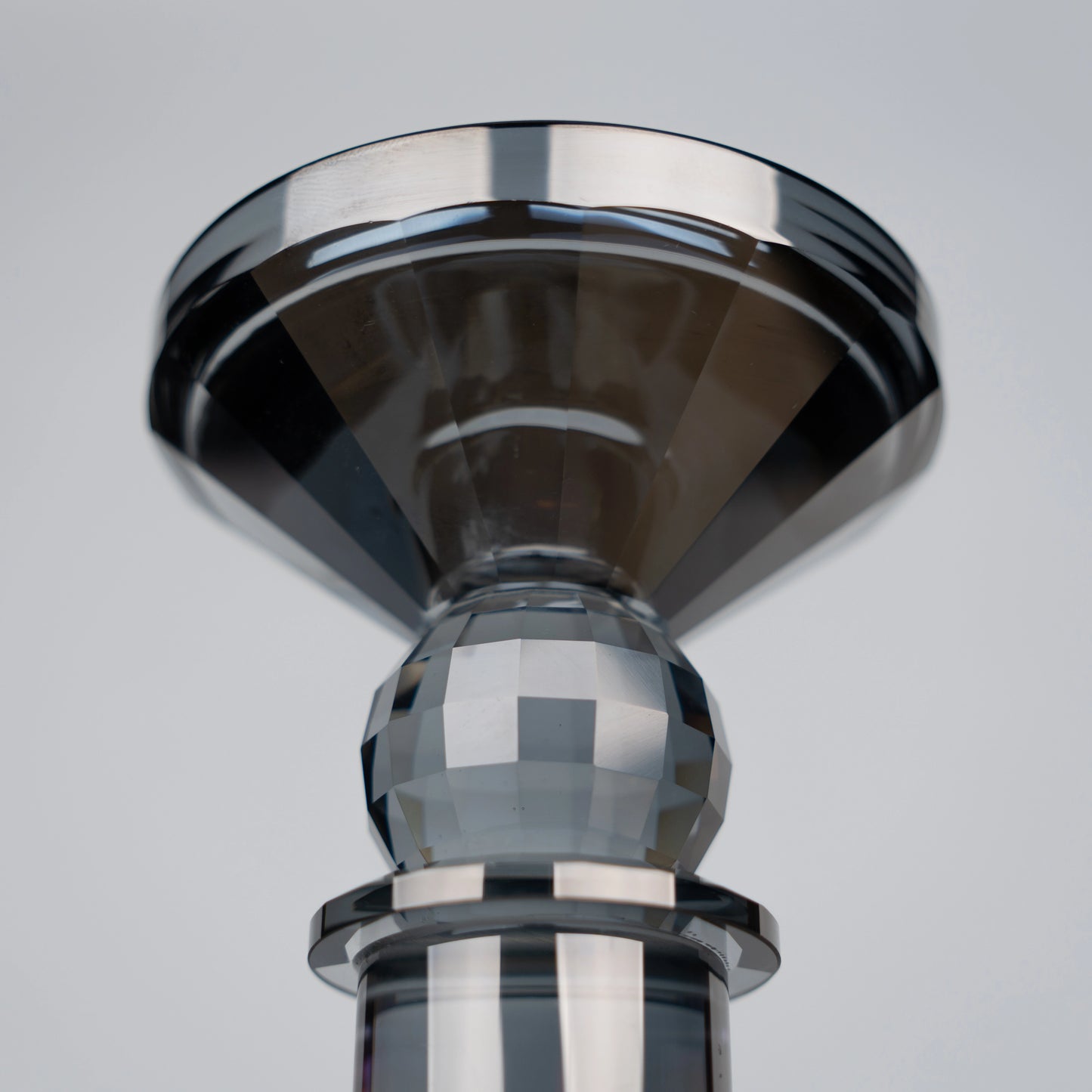 Grey Crystal Pillar Candle
