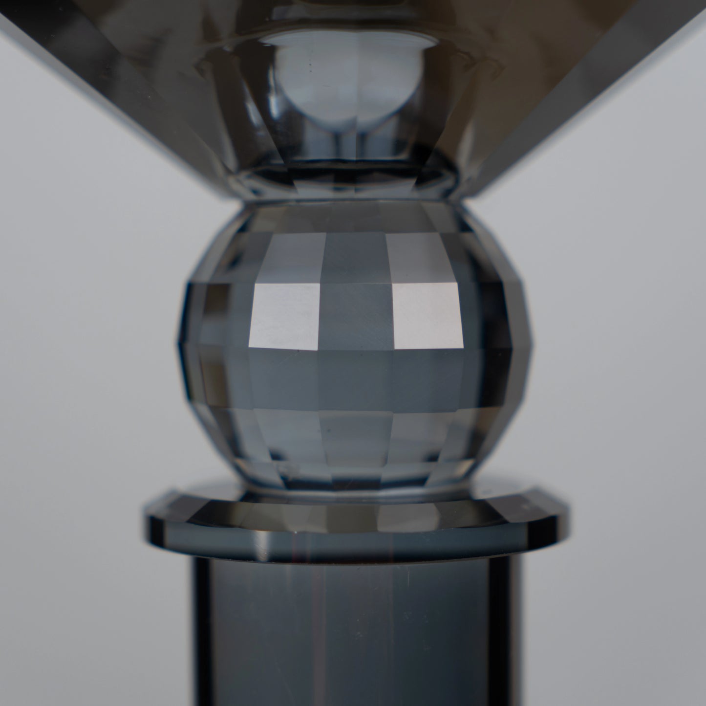 Grey Crystal Pillar Candle