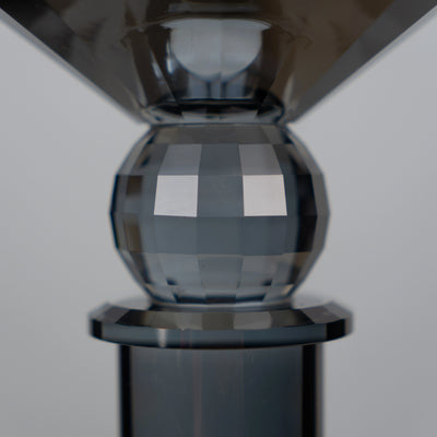 Grey Crystal Pillar Candle Holder
