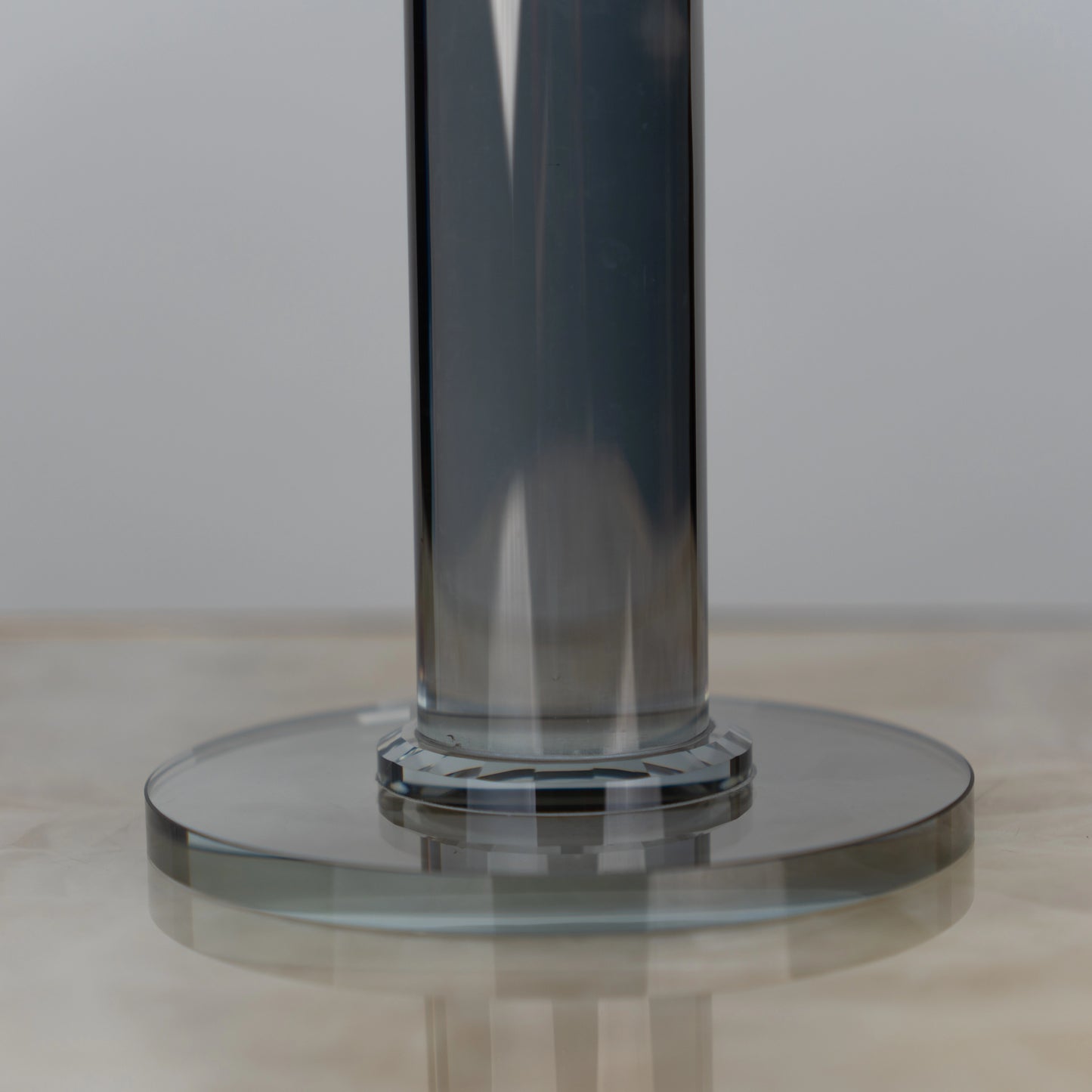 Grey Crystal Pillar Candle