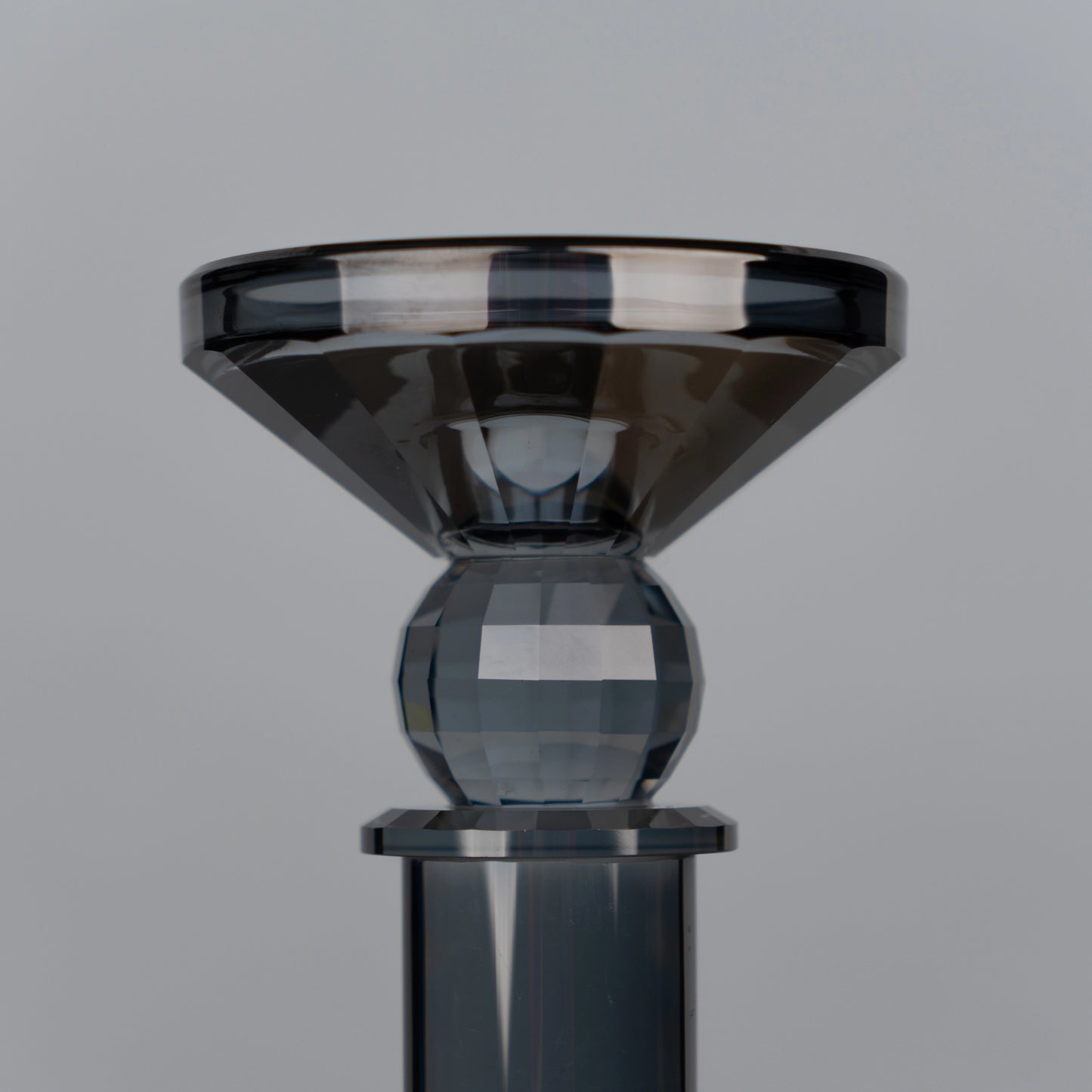 Grey Crystal Pillar Candle