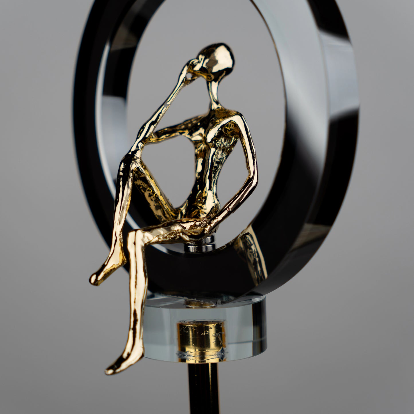 Abstract Thinker Gold Ring