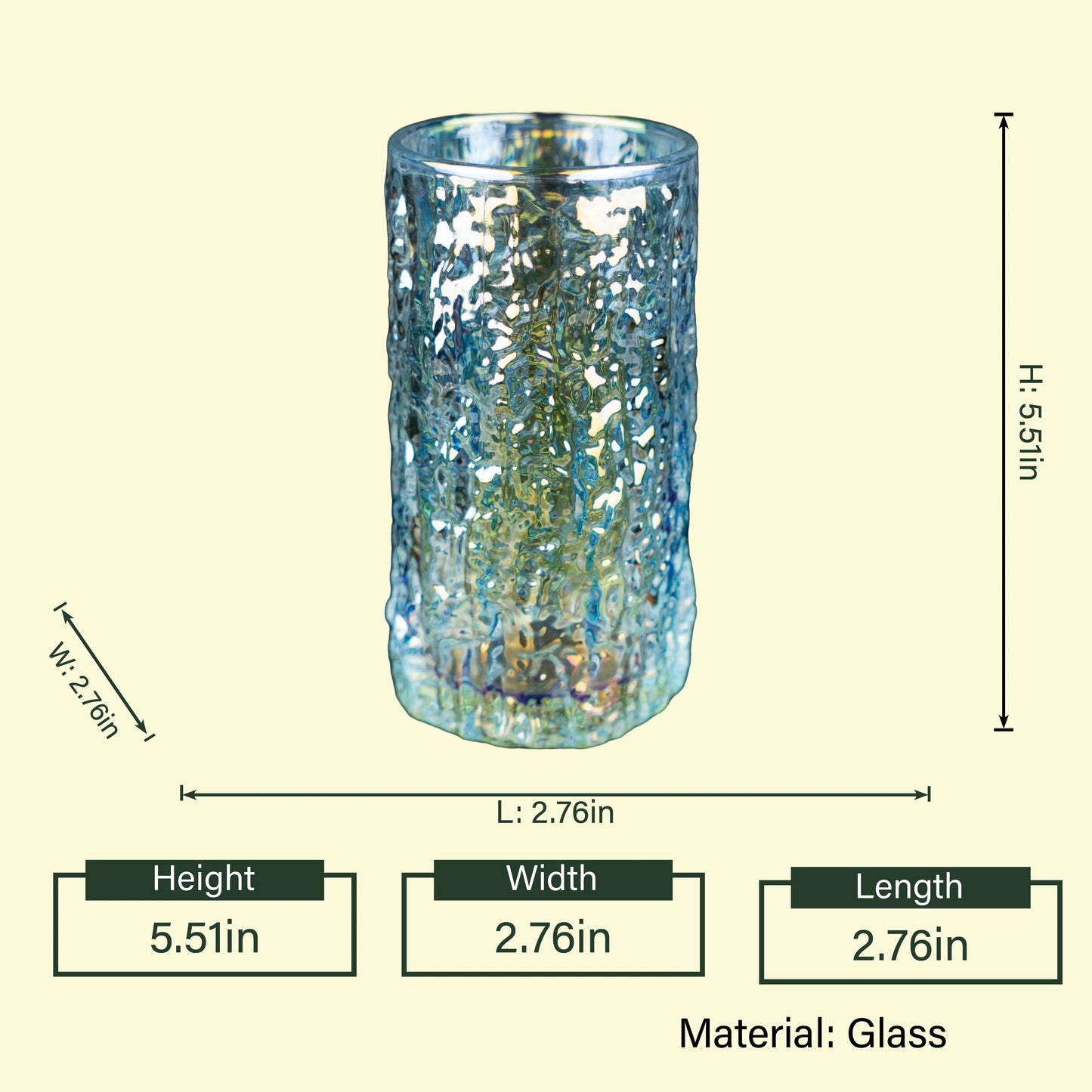 Iridescent Textured Highball Glass | Set of 6