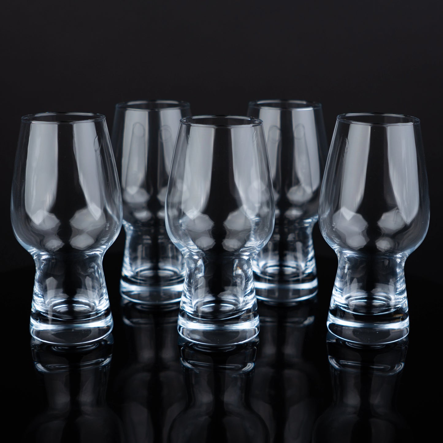 Premium pint-style beer glasses arranged for elegant hosting, tasting sessions, and stylish social gatherings