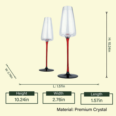Noir Champagne Flute - Set of 4