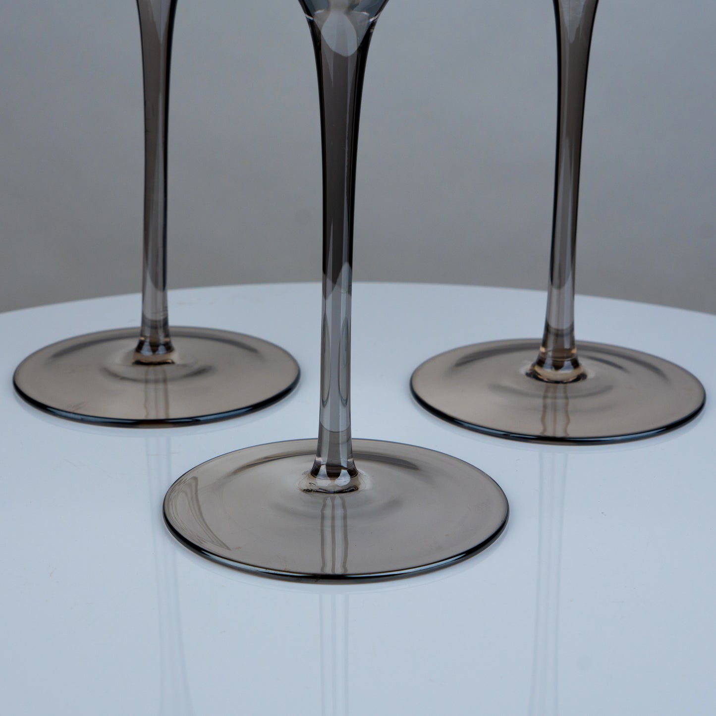 Slanted Stem Wine Glasses - Set of 2