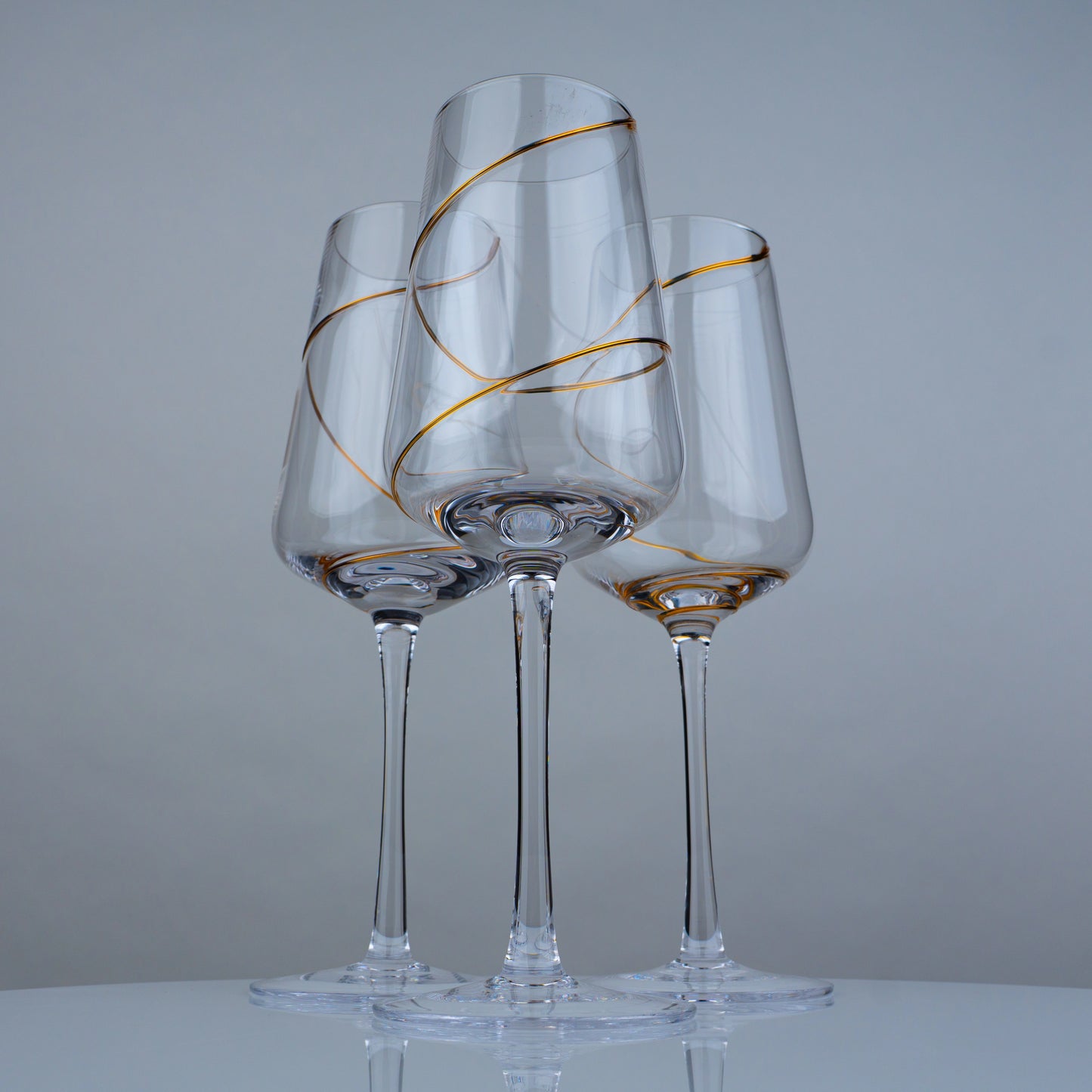 Gold Swirl Champagne Flutes - Set of 2