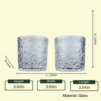 Frosted Hammer Glasses - Set of 6
