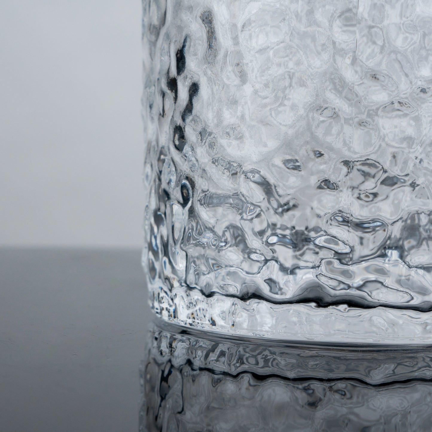 Clear Textured Rocks Glasses - Set of 4