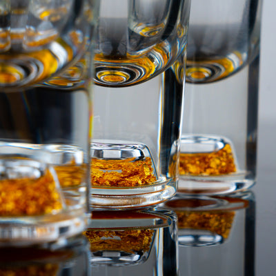 Gold Base Mini Shot Glasses - Set of 6