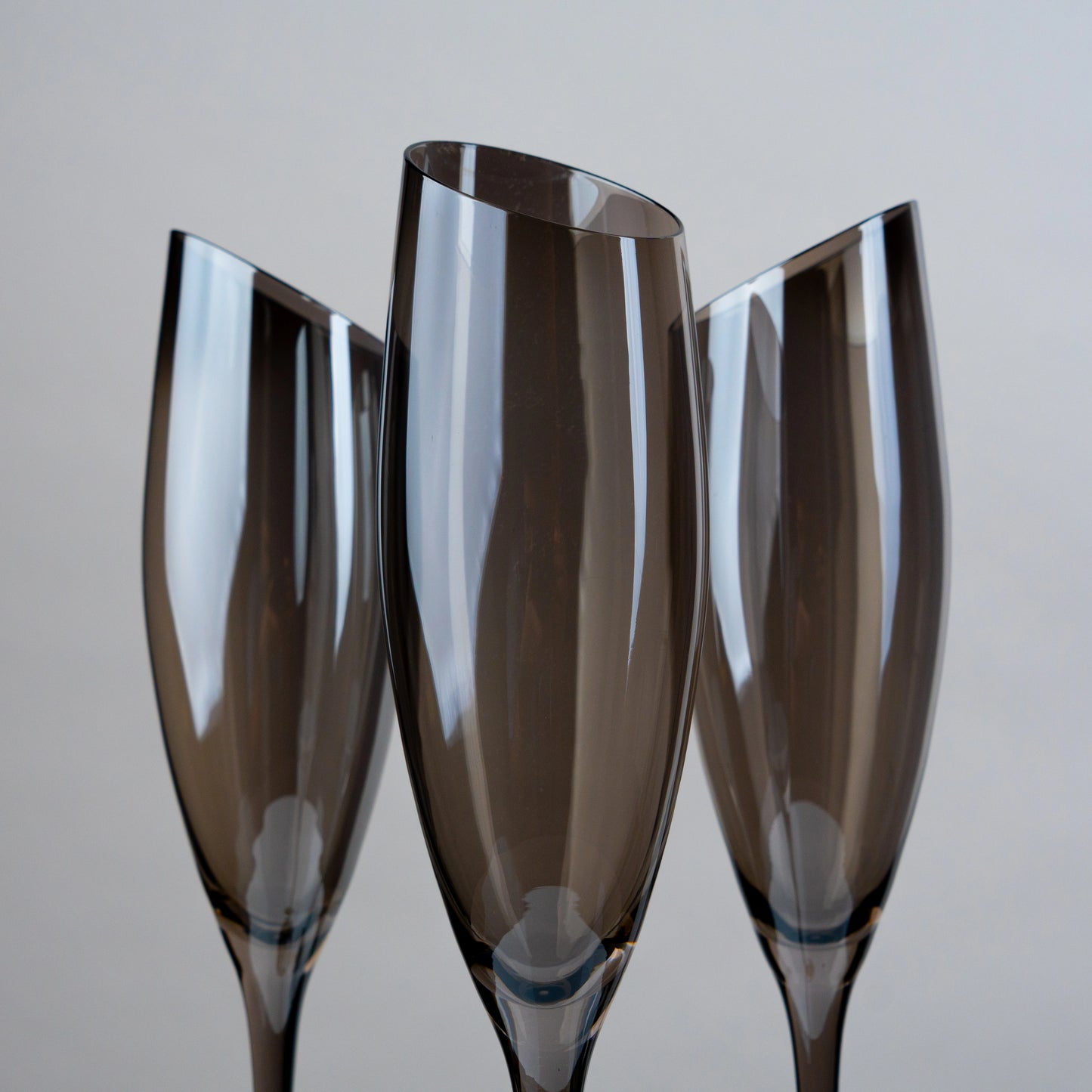Slanted Rim Champagne Flutes - Set of 2