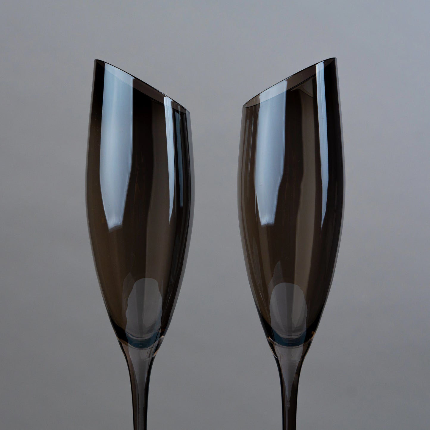 Slanted Rim Champagne Flutes - Set of 2