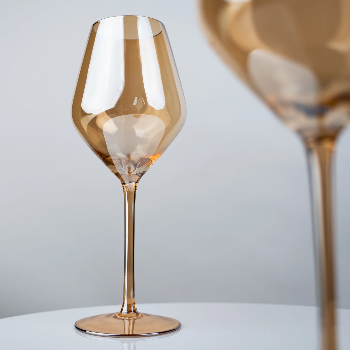 Amber Oversized Wine Glasses - Set of 2