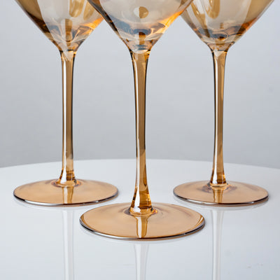 Amber Luxe Wine Glasses - Set of 4