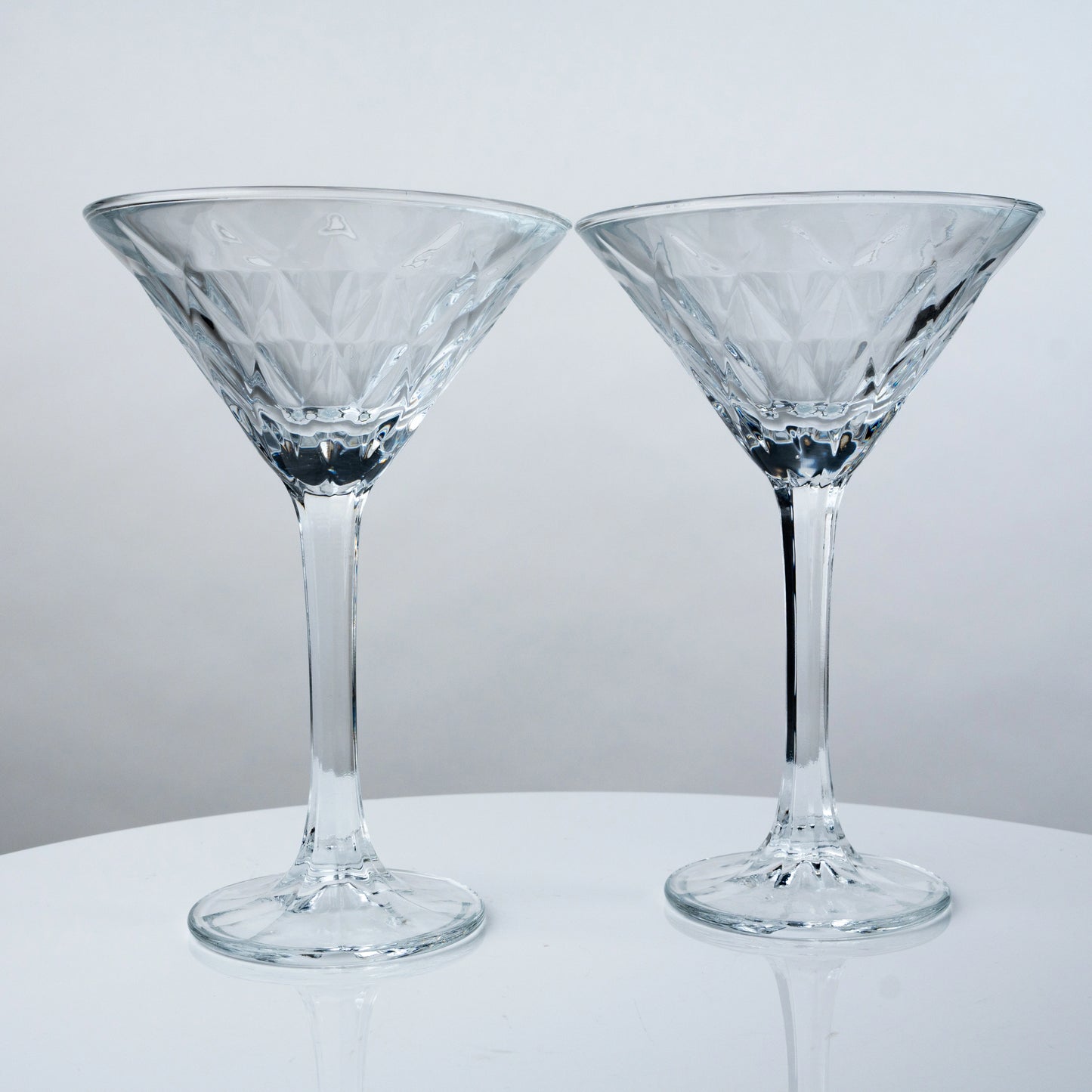 Diamond-Cut Crystal Cocktail Glass - Set of 6