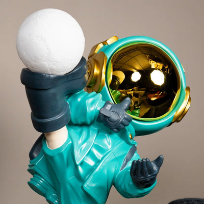 Green Astronaut Kicker Lamp