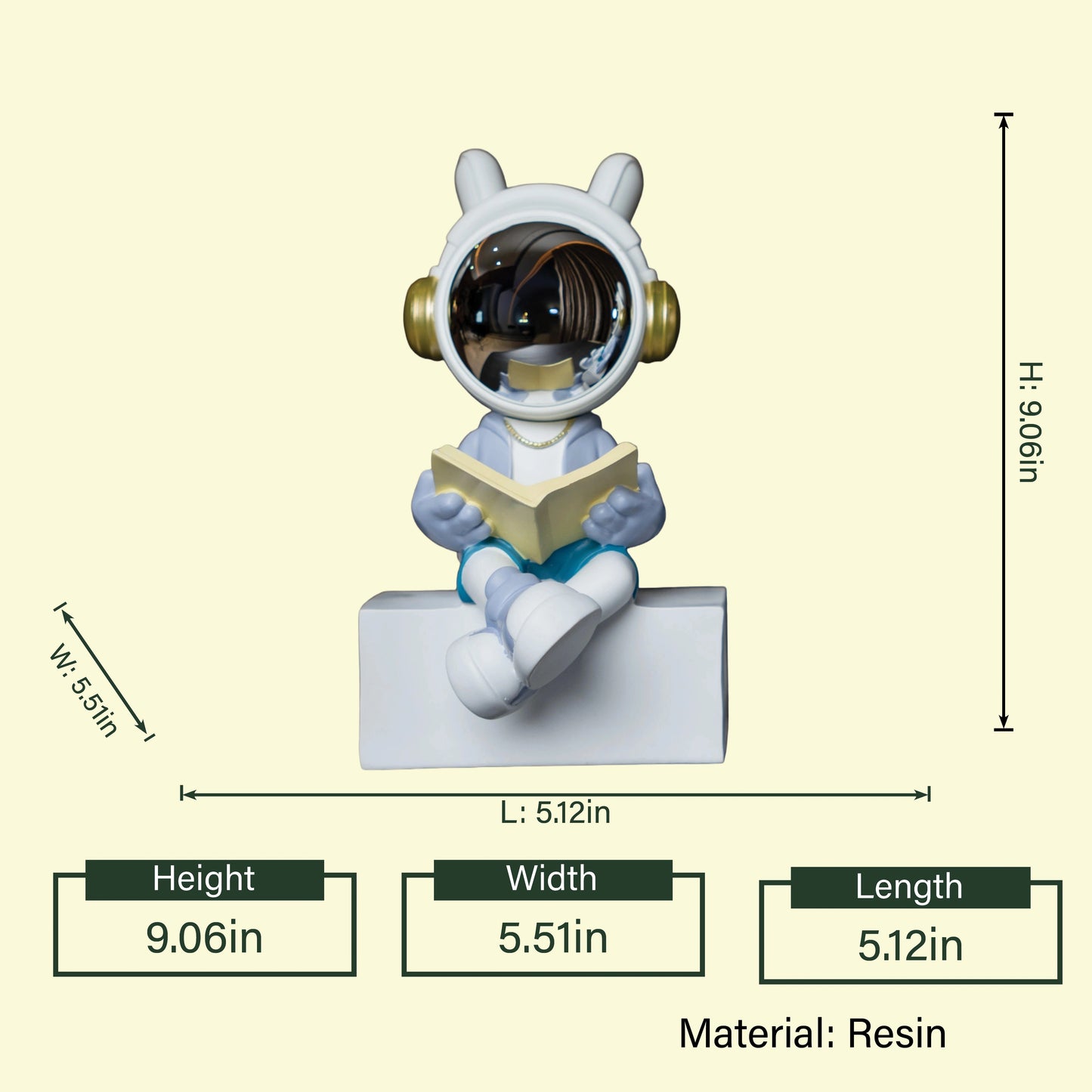 Cosmic Reader Figurine- Blue