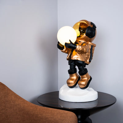 Golden Astronaut Glow Lamp