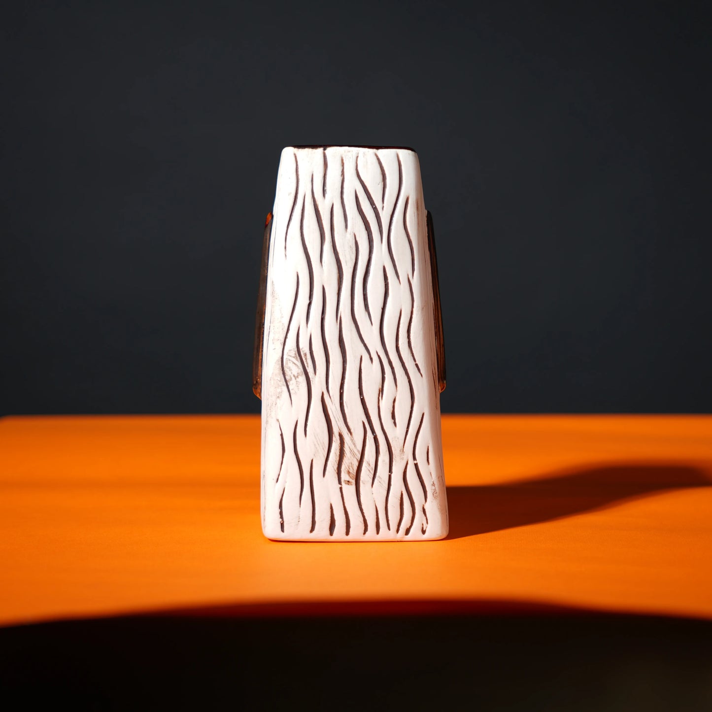 ceramic totem tiki mug with carved tribal face