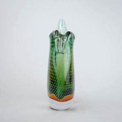 Green Amber Glass Vase