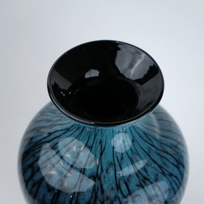 Aqua Vein Glass Vase