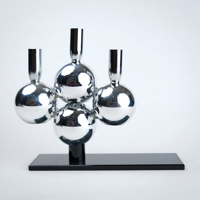 Orbital Chrome Candle Holder