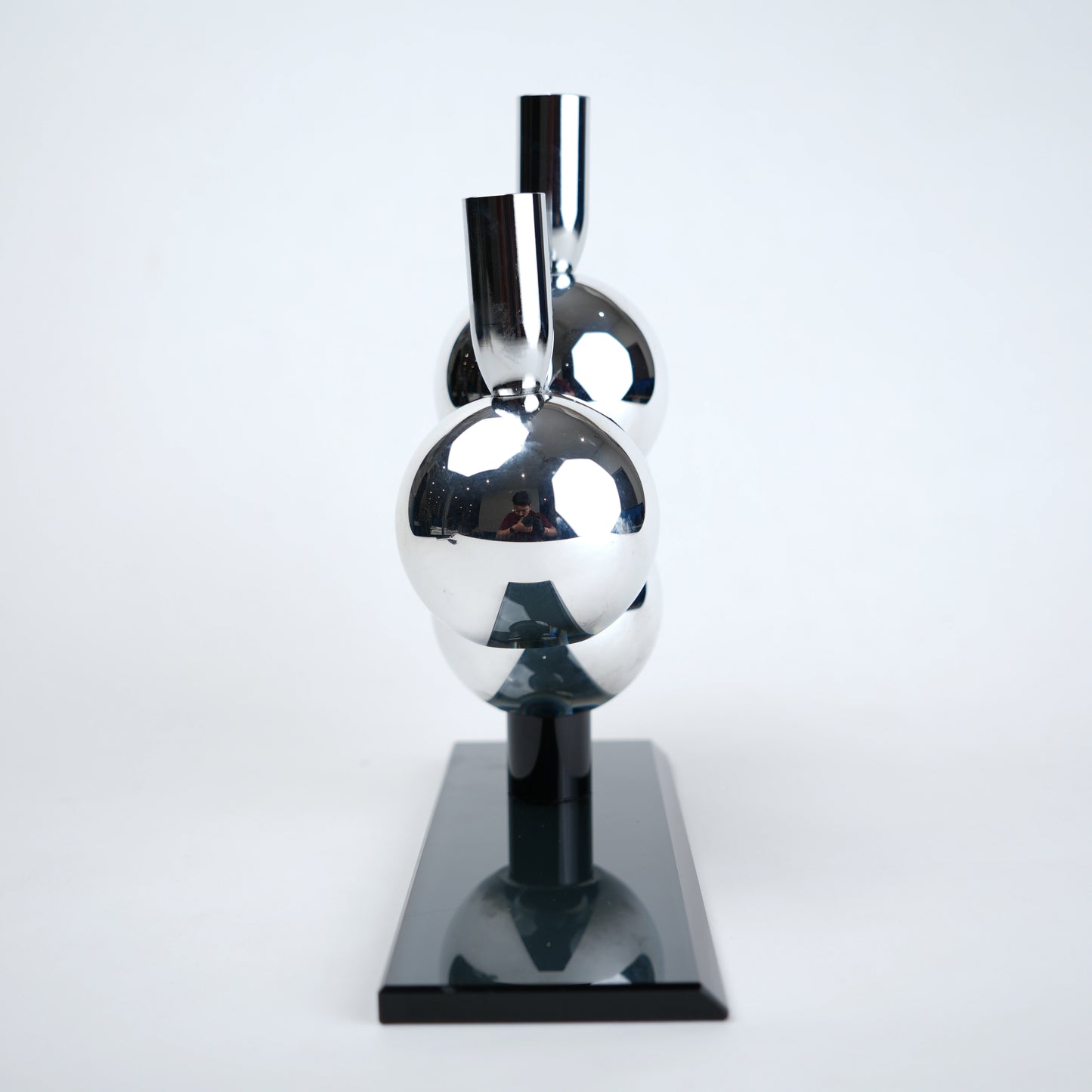 modern chrome candle holder 4 holder centerpiece