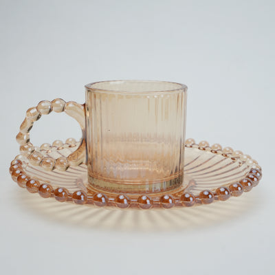 Beaded Glass Cup Set