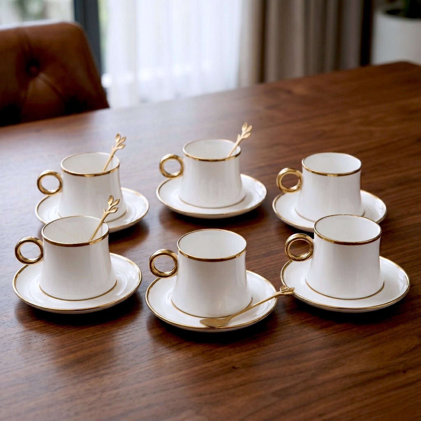 Aura Cup and Saucer Set styled table setting