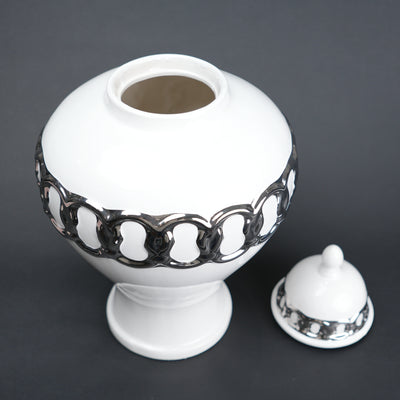 Ivory Link Decorative Jar
